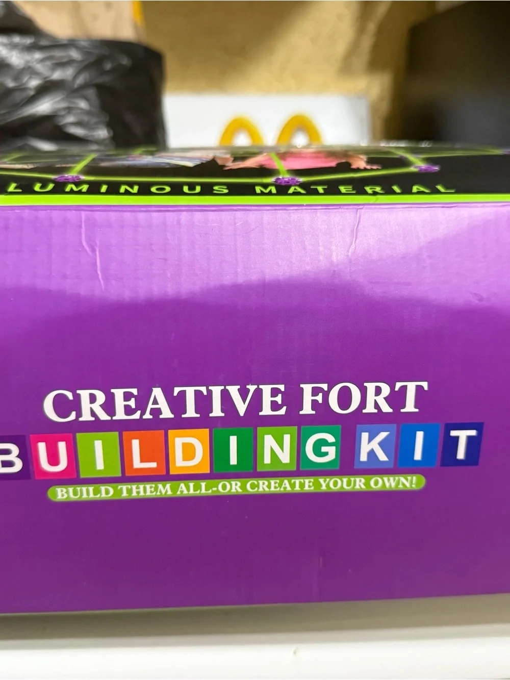 Building Kit Kids Fort Toy - Luminous Green Playhouse Set